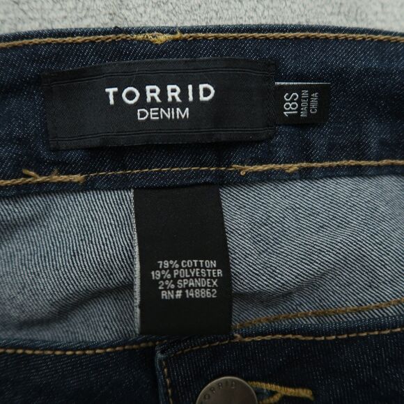 Torrid Jeans Women's Size 18S Blue High-Rise Skinny Denim Pants 28.5" Inseam - Picture 7 of 13